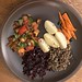 Ratatouille, lentils, red cabbage, potatoes, carrots