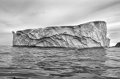 Flat slab iceberg at Tasiilaq, Greenland