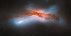 Paire de galaxies spirales en interaction Arp 157 (Hubble)