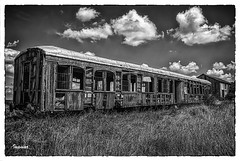 vagón abandonado en la Estación Invernadas