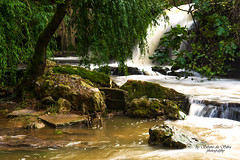 Waterfall in Lis River. Leiria City, Leiria. Portugal copy