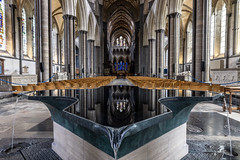 Salisbury Cathedral Font and Reflections