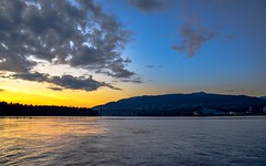GOLDEN HOUR MELTING INTO BLUE -  BURRARD INLET, VANCOUVER BC