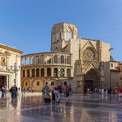 Valencia Cathedral (View from Plaza de la Virgin) (OM-1 & Panasonic-Leica 10-25mm f1.7 Zoom Lens) (1 of 1)