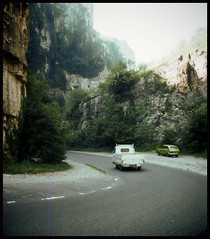 On the road to Cheddar Gorge, UK. 1975...