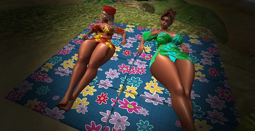 MUM AND I CHILLING OUT ON OUR BEACH MATS