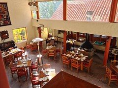 Hotel dining room, Colca Valley near Chivay, Arequipa, Peru