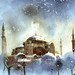DALL·E 2023-06-06 09.19.17 - A watercolor painting of the Hagia Sophia in a snowstorm