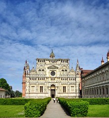 The artistic exterior of Monastery of Pavia - 1396 (#60 explore 25-Apr-2024)