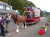 Douglas Bay Horse Tramway, Isle of Man - Bobby poses in front of Car 18 at the Derby Castle Terminus on the 26th July 2023