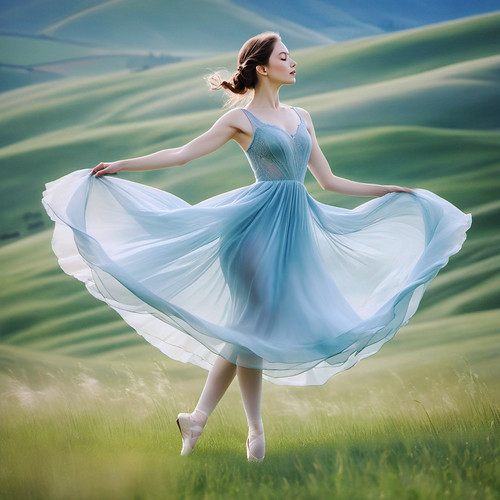 Ballerina in Blue Dress