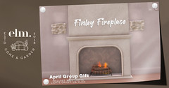 April Group Gift Finley Fireplace at Elm.
