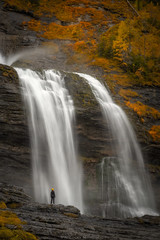 Waterfall in fall