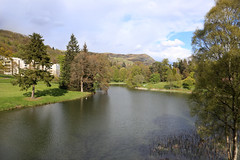 Stirling University Loch from the footbridge.