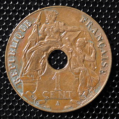 French Indo China IndoChina 1938 1 Cent Bronze