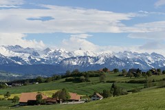 wonderful panorama on Swiss Alps