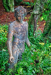 A Male Statue in the Houmas House Plantation Gardens