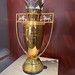 Gold replica of Premier League trophy
