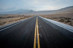 The road through Antelope Island