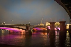 Blackfriars Bridge Glows in the Night