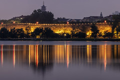 Nightscape of Ming Dynasty Wall from Xuan Wu Lake