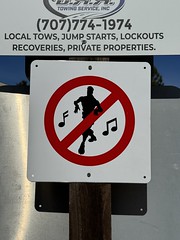 No dancing Fortnite sign