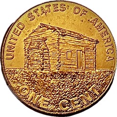 🇺🇸 $0.01 - USD .01 - ONE CENT - Lincoln's 200th birthday Series - Birth and Early Childhood - (Abraham Lincoln) - IN GOD WE TRUST - LIBERTY - Log Cabin - UNITED STATES OF AMERICA - ONE CENT - 1809 - E PLURIBUS UNUM - 2009