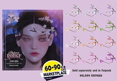 POISON ROUGE Sakura Headpiece & Hair Pin 90L@ Marketplace Sale by HW & Access