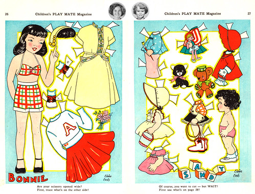 Bonnie & Sandy: Vintage Magazine Paper Dolls (Children's Playmate) 1952