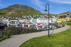 Le port d'Honningsvåg, Norvège.