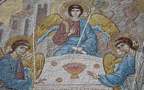 Saint Vladimir Church. Fragment of Mosaic: Appearance of the Holy Trinity in the form of Angels to A