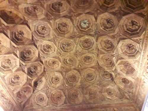 Fine  work,  Coffered  Ceiling,    Ducal  Palace,  PLaza  de la Hora,  Pastrana,  Guadalajara,  Cast