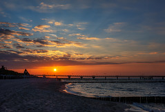 Sunset at the Baltic seaside resort