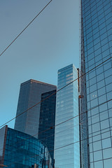 Wires and tall buildings