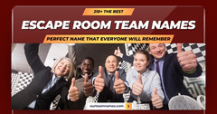 Escape Room Team Names Gallery 🎨