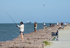 Fishing on the South Jetty