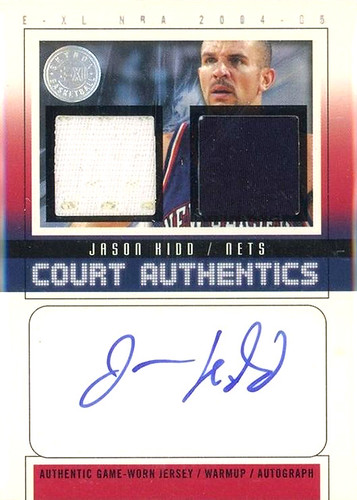 2004-05 E-XL - Court Authentics #JK Jason Kidd - Signatures Warm Up Jersey /30