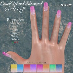 Conch Island Mermaid Nails Gift AD
