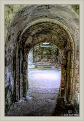 Chamber Entrance, Inchcolm Abbey Ruins, Inchcolm Island, Firth of Forth, Scotland UK