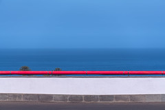 Red Pipeline On A White Wall