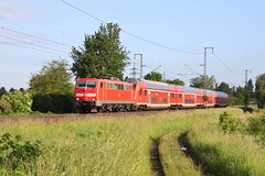 DB Regio 111 115 mit RE 2 bei Obertraubling