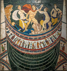 Opus sectile mosaic depicting Hylas and the Nymphs, with an Alexandrine Vellum