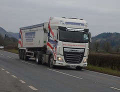 Stennetts Transport AY21 URV on the A489 by Caersws