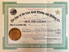 Star of the East Gold Mining and Milling Co. Stock