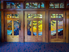 Stained Glass Entrance Door - The Lodge at Torrey Pines (EXPLORE)