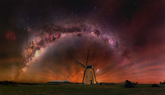 Milky Way, Airglow & Lily Windmill at Stirling Ranges, Western Australia