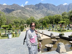 My friend strikes a final pose before we exit the Mughal Shalimar Garden