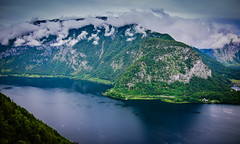 Hallstätter See and Dachstein Mountains viewed from Hallstatt Skywalk - Hallstatt Austria