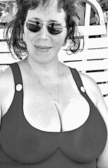 out of pool still wet and hair messy - i 40DD sunmaid