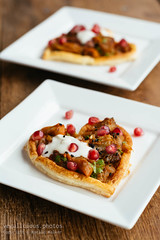 Eggplant Pomegranate Tarts